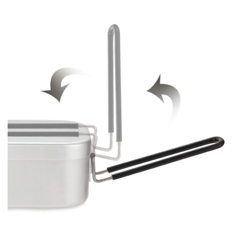 Camping Cooking Meals - Fiambreras de aluminio de 800/1400ML, vajilla