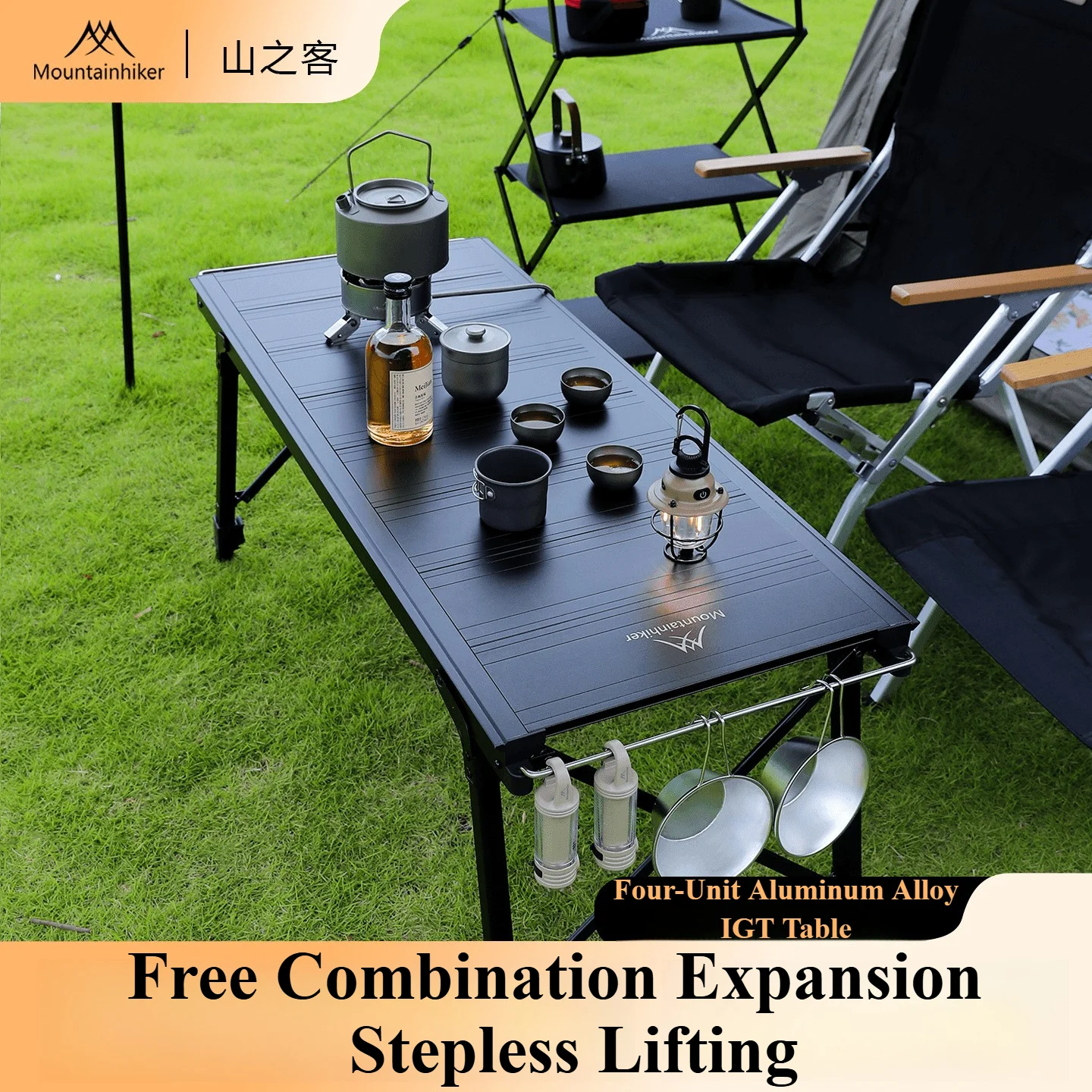 Camping Cooking Fire - Mountainhiker Camping elevador plegable extraíble multiunidad