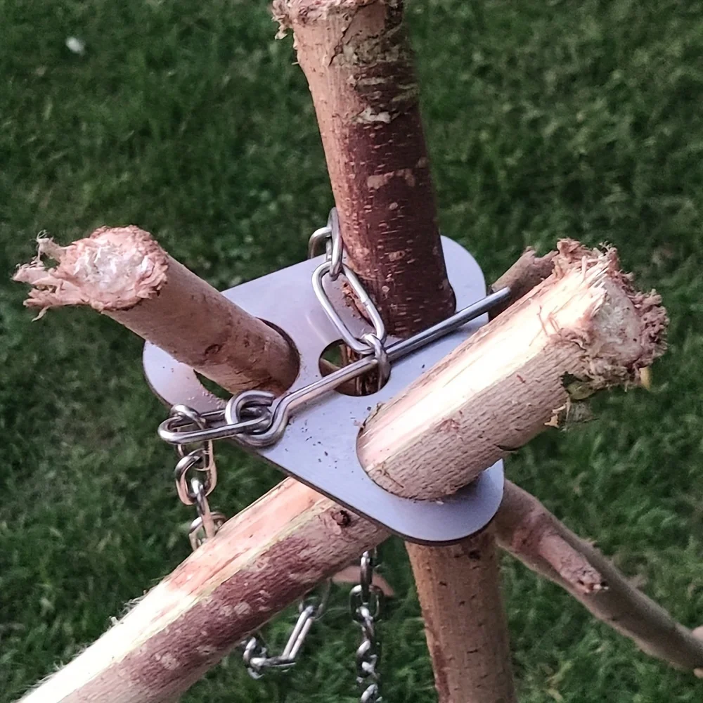 Camping Cooking Hanger - Trípode para barbacoa al aire libre,