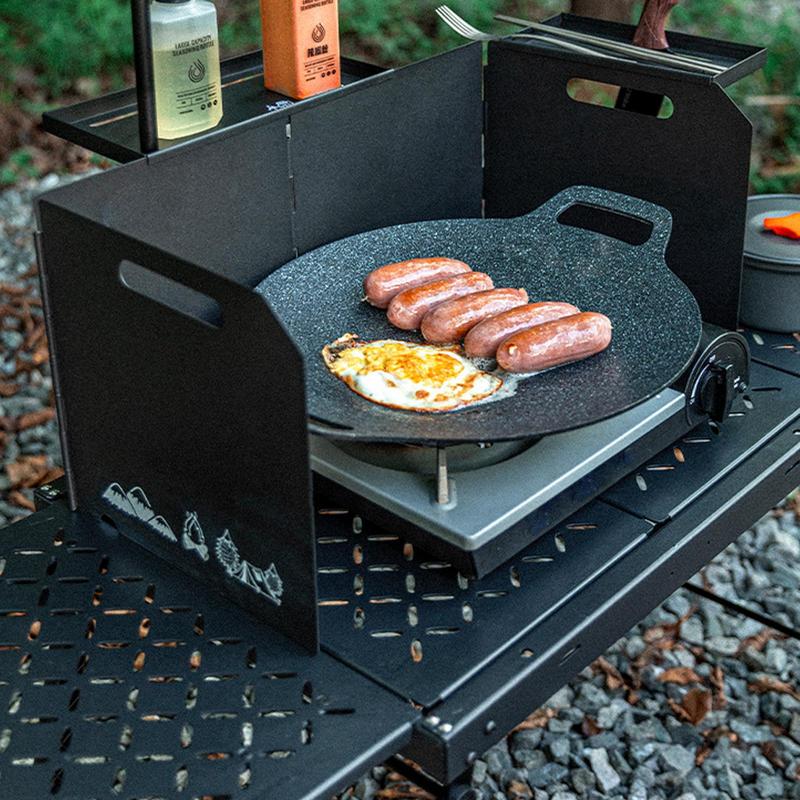 Bloqueador de viento al aire l - Camping Cooking Wind Blocker reseña y precio