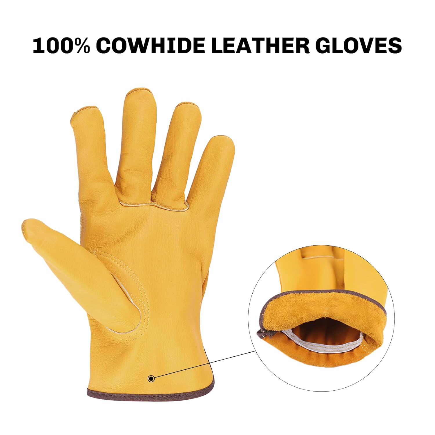 Guantes de trabajo de cuero de - Camping Cooking Fire reseña y precio