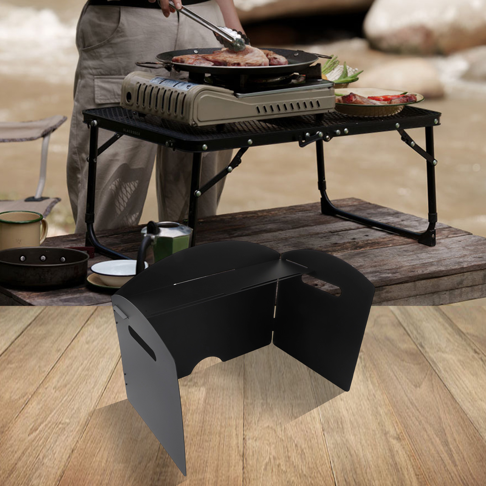 Bloqueador de viento portátil  - Camping Cooking Wind Blocker reseña y precio
