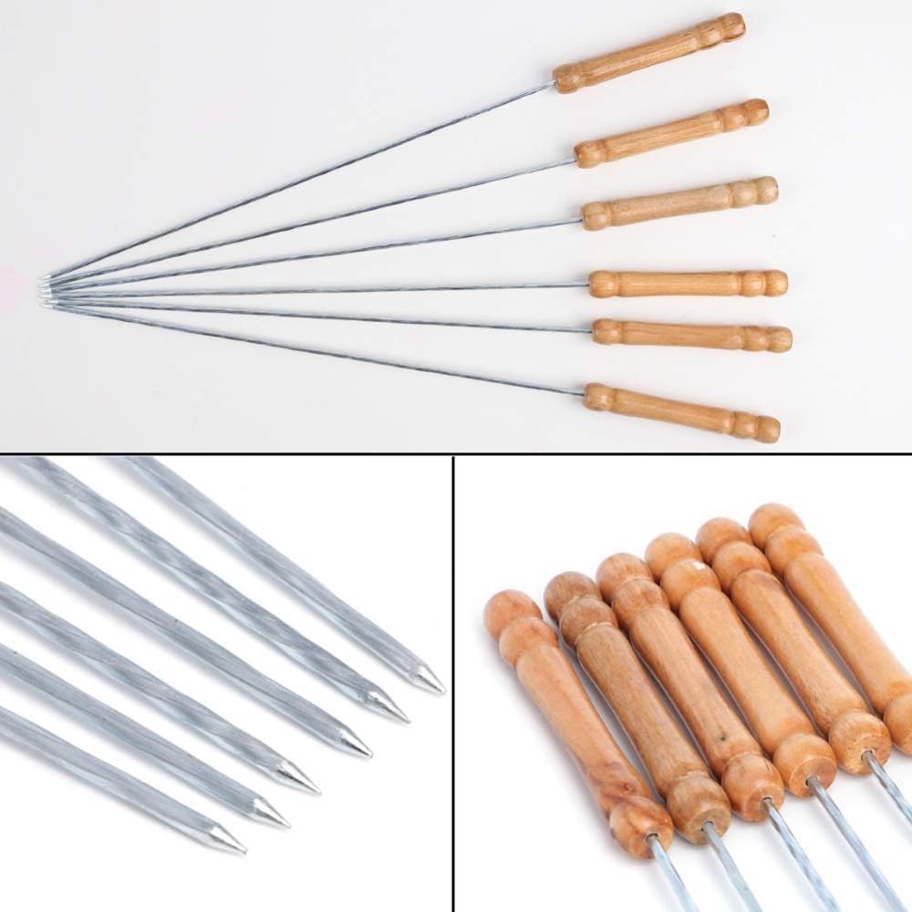 Brochetas reutilizables para a - Camping Cooking Vegetables reseña y precio