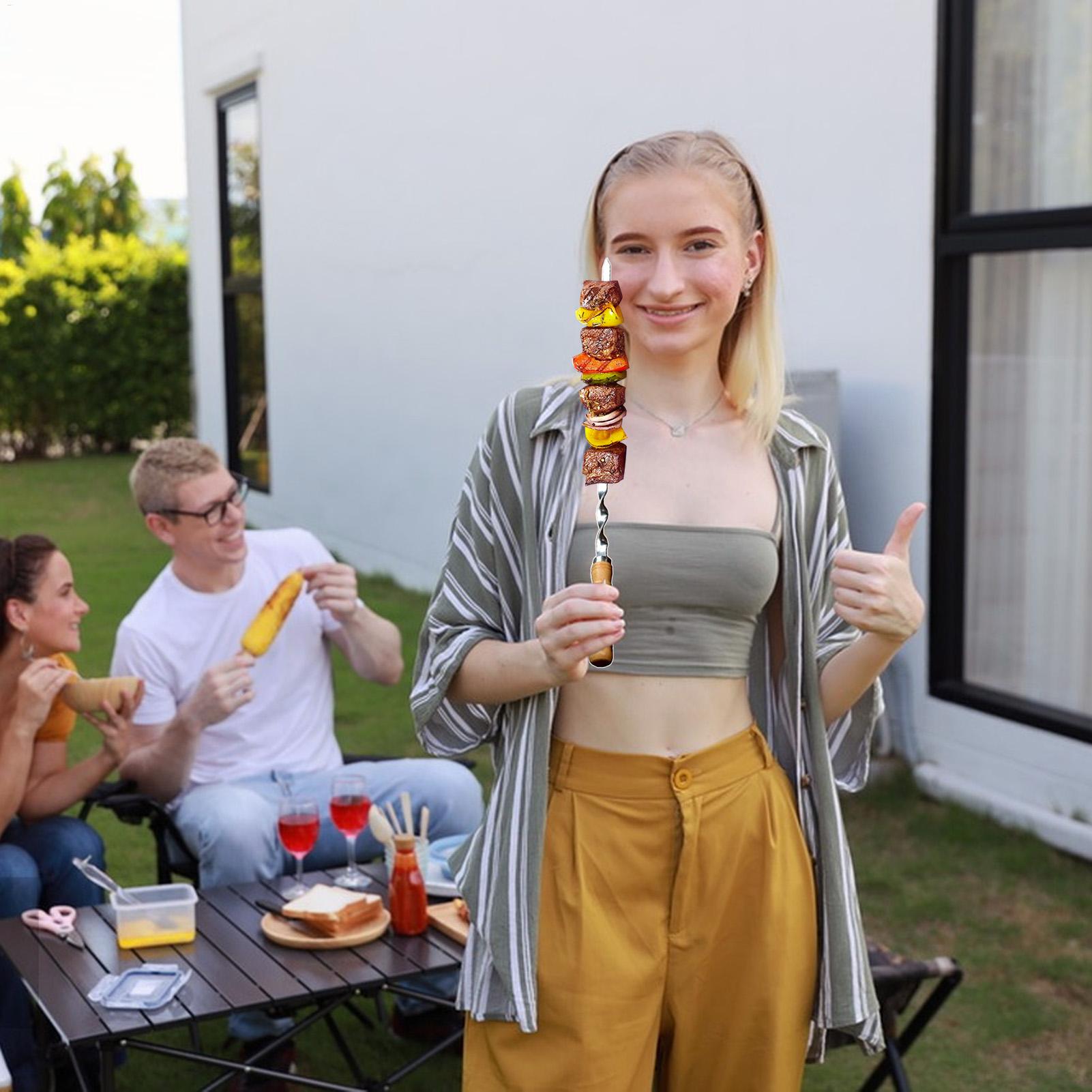Brochetas de Metal para asar,  - Camping Cooking Vegetables reseña y precio