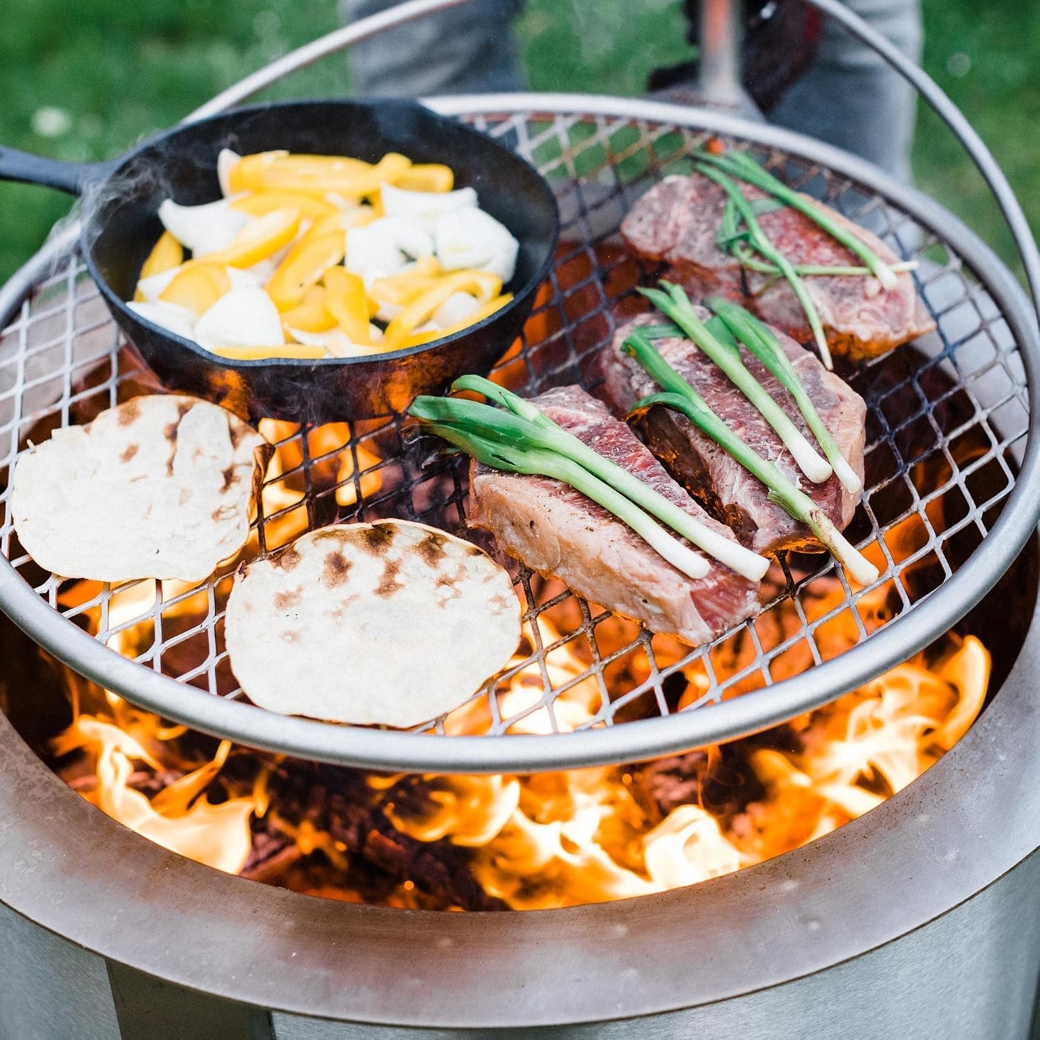 Parrilla de Acero Inoxidable d - Camping Cooking Fire reseña y precio