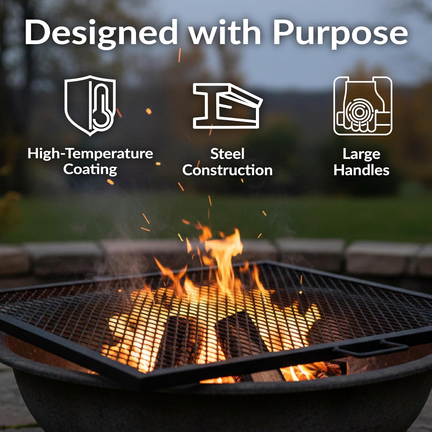 Rejilla para fogata de acero r - Camping Cooking Fire reseña y precio