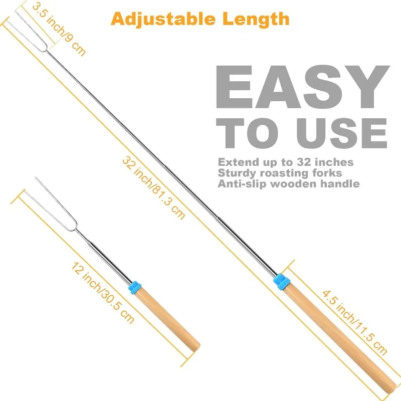 Pinchos Extensibles de Acero I - Camping Cooking Bbq reseña y precio