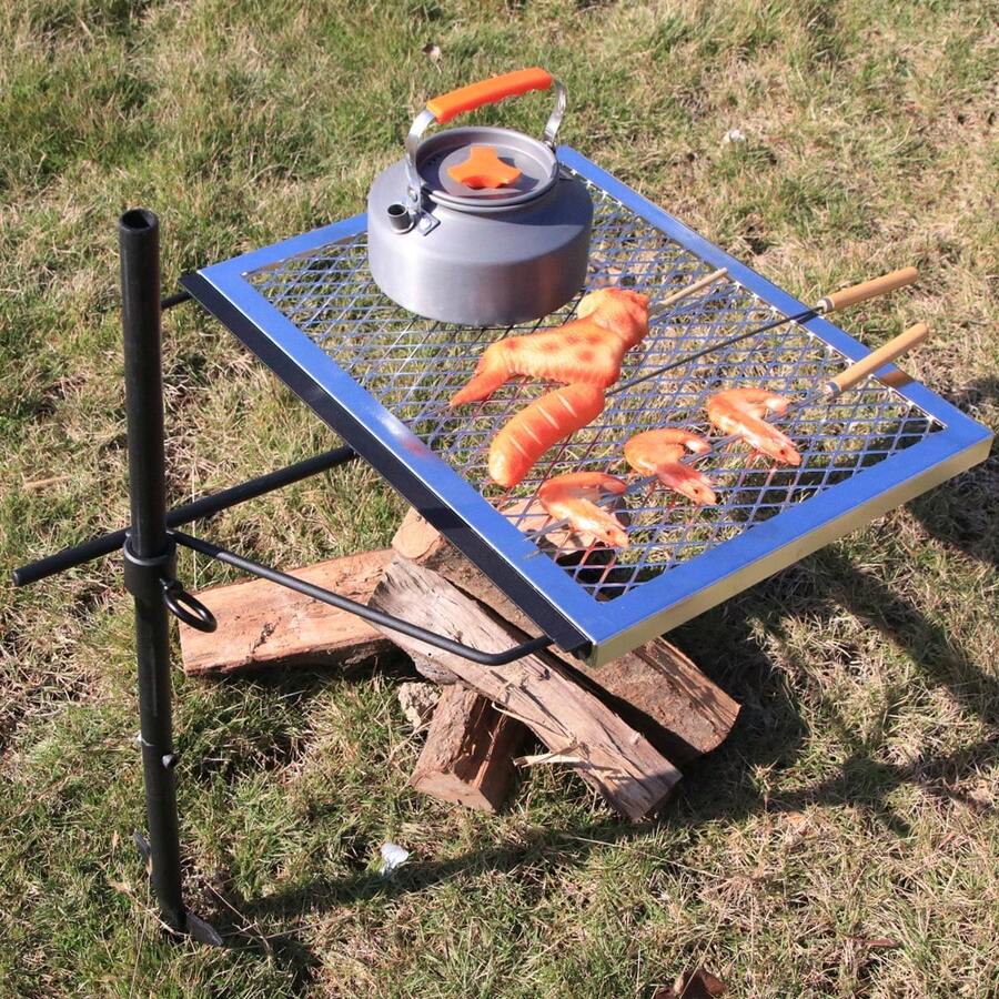 360 °   Parrilla Giratoria Aju - Camping Cooking Fire reseña y precio