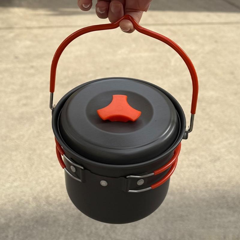 Olla aluminio duro para acampa - Camping Cooking Meals reseña y precio