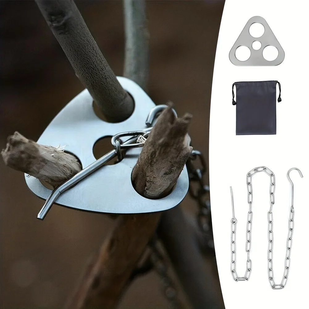 Trípode para barbacoa al aire  - Camping Cooking Hanger reseña y precio