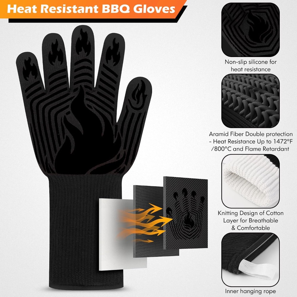 Guantes para Barbacoa, 1472 °  - Camping Cooking Bbq reseña y precio